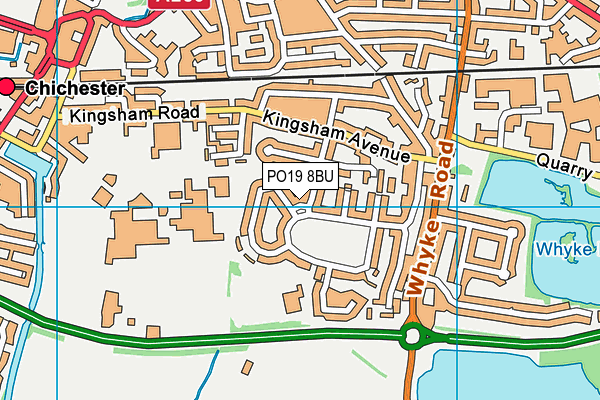 PO19 8BU map - OS VectorMap District (Ordnance Survey)