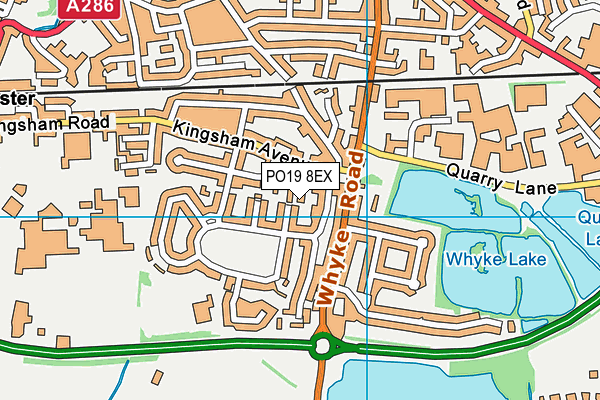 PO19 8EX map - OS VectorMap District (Ordnance Survey)