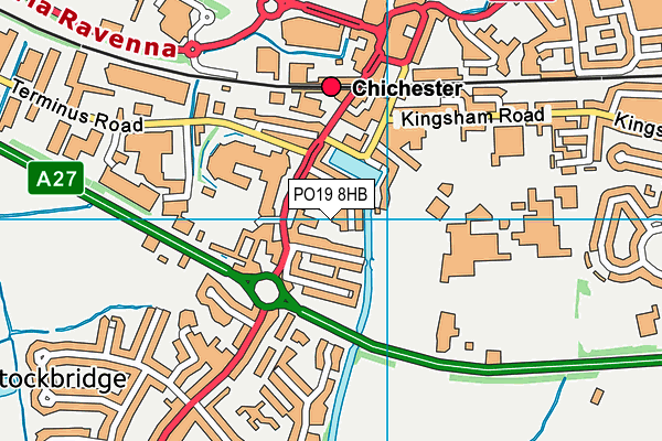 PO19 8HB map - OS VectorMap District (Ordnance Survey)