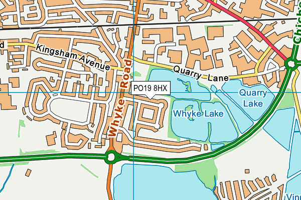 PO19 8HX map - OS VectorMap District (Ordnance Survey)