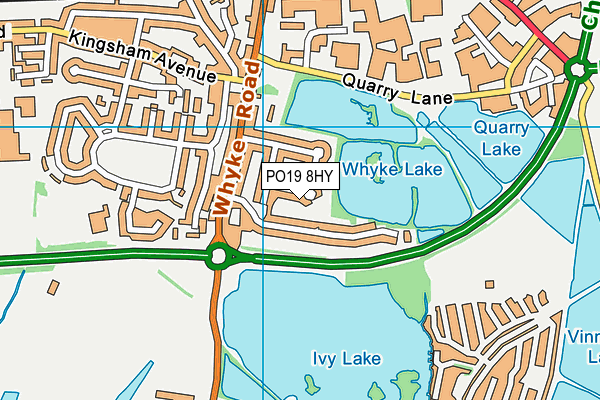 PO19 8HY map - OS VectorMap District (Ordnance Survey)