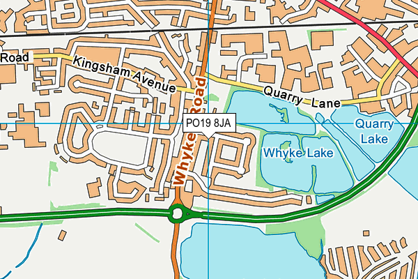 PO19 8JA map - OS VectorMap District (Ordnance Survey)