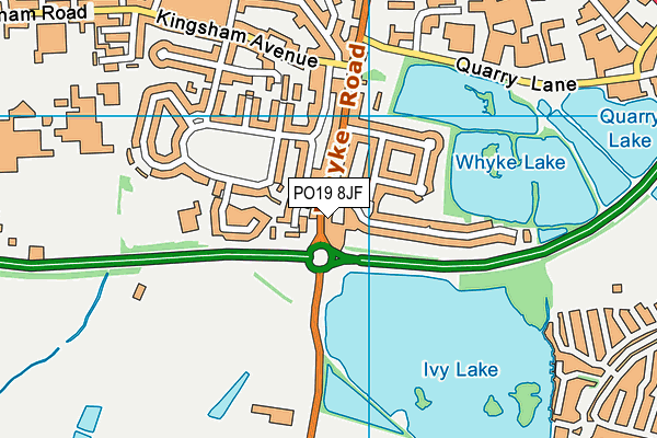 PO19 8JF map - OS VectorMap District (Ordnance Survey)