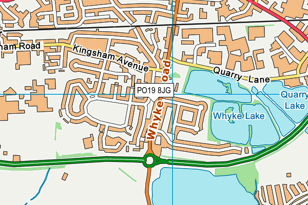 PO19 8JG map - OS VectorMap District (Ordnance Survey)