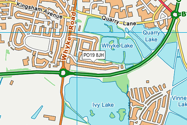 PO19 8JH map - OS VectorMap District (Ordnance Survey)