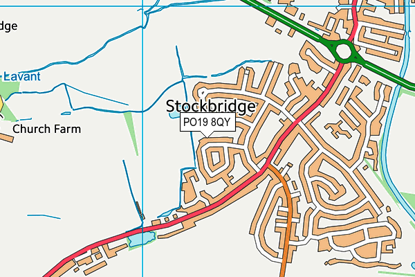 PO19 8QY map - OS VectorMap District (Ordnance Survey)