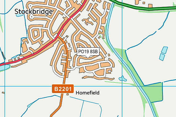 PO19 8SB map - OS VectorMap District (Ordnance Survey)
