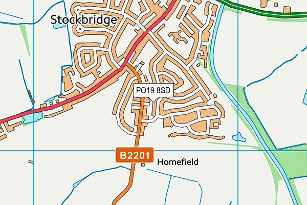 PO19 8SD map - OS VectorMap District (Ordnance Survey)