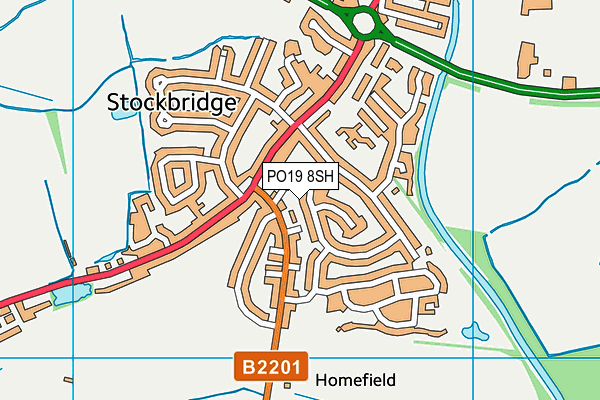 PO19 8SH map - OS VectorMap District (Ordnance Survey)