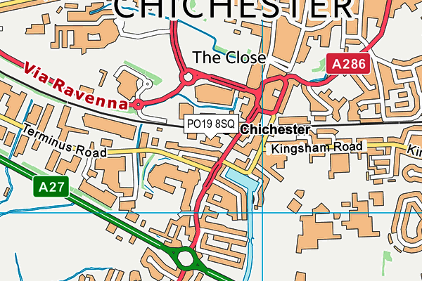 PO19 8SQ map - OS VectorMap District (Ordnance Survey)