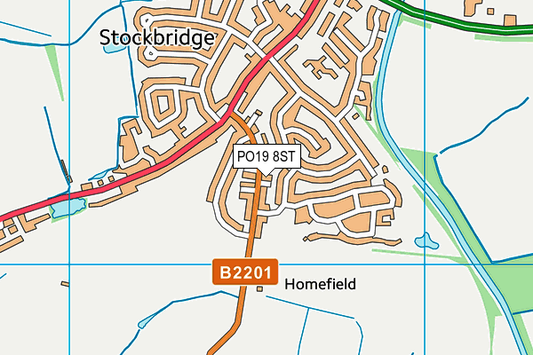 PO19 8ST map - OS VectorMap District (Ordnance Survey)