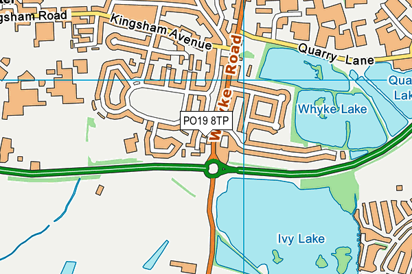 PO19 8TP map - OS VectorMap District (Ordnance Survey)