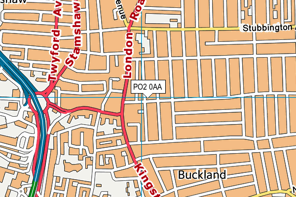 PO2 0AA map - OS VectorMap District (Ordnance Survey)