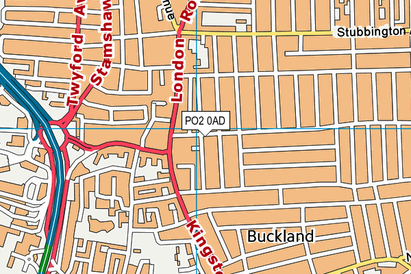 PO2 0AD map - OS VectorMap District (Ordnance Survey)