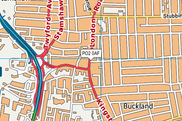 PO2 0AF map - OS VectorMap District (Ordnance Survey)