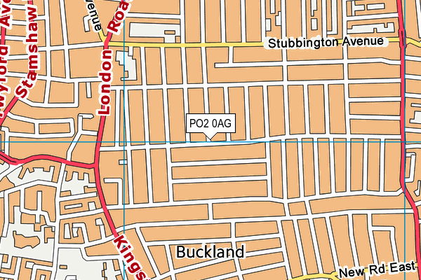 PO2 0AG map - OS VectorMap District (Ordnance Survey)