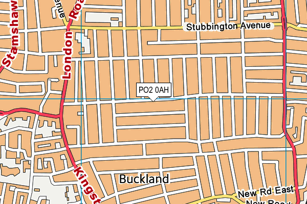 PO2 0AH map - OS VectorMap District (Ordnance Survey)