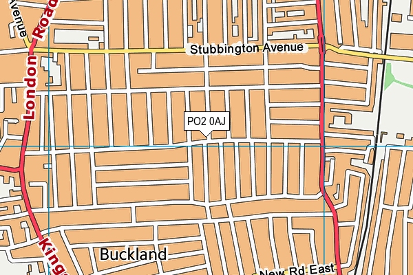 PO2 0AJ map - OS VectorMap District (Ordnance Survey)