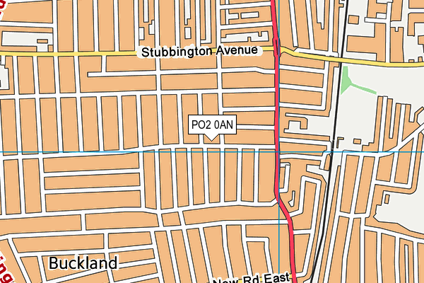 PO2 0AN map - OS VectorMap District (Ordnance Survey)