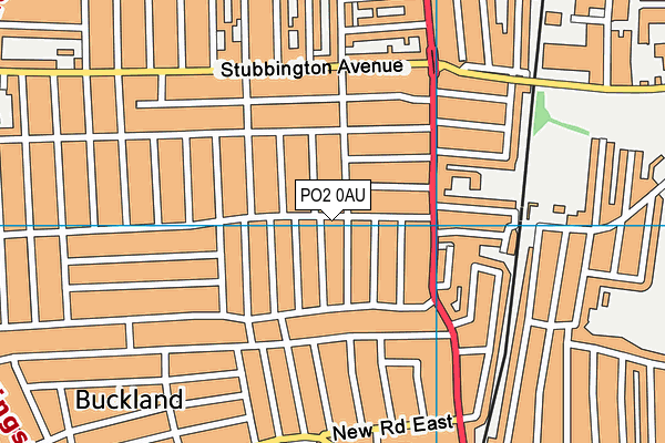 PO2 0AU map - OS VectorMap District (Ordnance Survey)