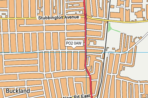 PO2 0AW map - OS VectorMap District (Ordnance Survey)