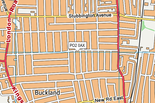 PO2 0AX map - OS VectorMap District (Ordnance Survey)