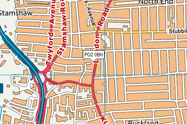 PO2 0BH map - OS VectorMap District (Ordnance Survey)
