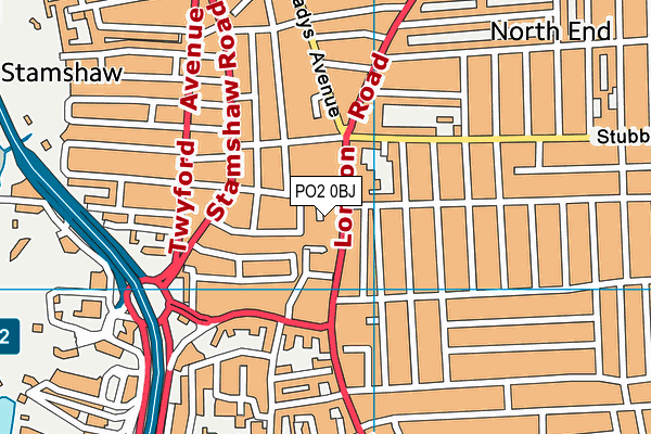 PO2 0BJ map - OS VectorMap District (Ordnance Survey)