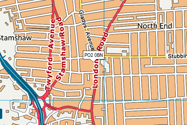 PO2 0BN map - OS VectorMap District (Ordnance Survey)