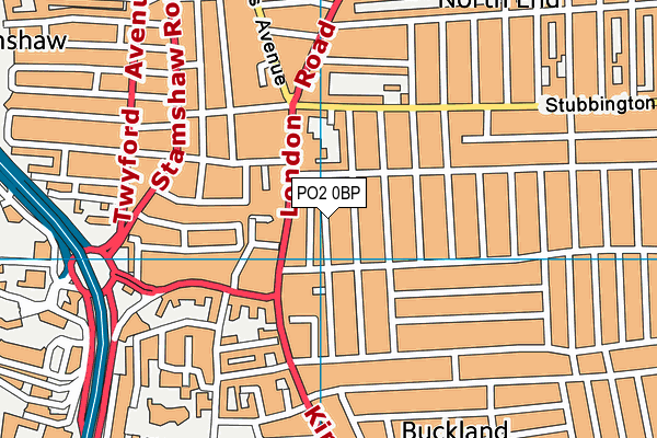 PO2 0BP map - OS VectorMap District (Ordnance Survey)