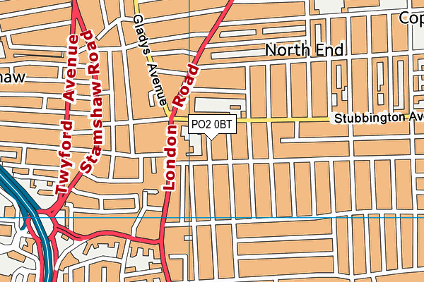 PO2 0BT map - OS VectorMap District (Ordnance Survey)