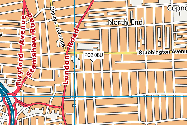 PO2 0BU map - OS VectorMap District (Ordnance Survey)