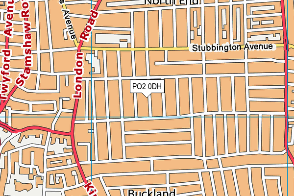 PO2 0DH map - OS VectorMap District (Ordnance Survey)