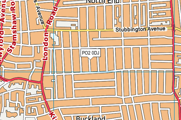 PO2 0DJ map - OS VectorMap District (Ordnance Survey)