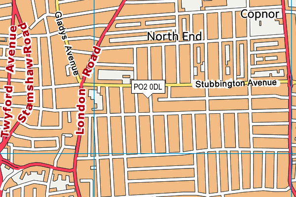 PO2 0DL map - OS VectorMap District (Ordnance Survey)