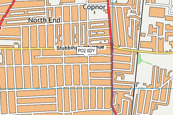 PO2 0DY map - OS VectorMap District (Ordnance Survey)