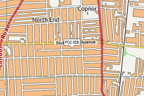 PO2 0EB map - OS VectorMap District (Ordnance Survey)