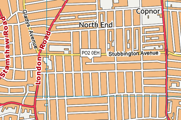 PO2 0EH map - OS VectorMap District (Ordnance Survey)