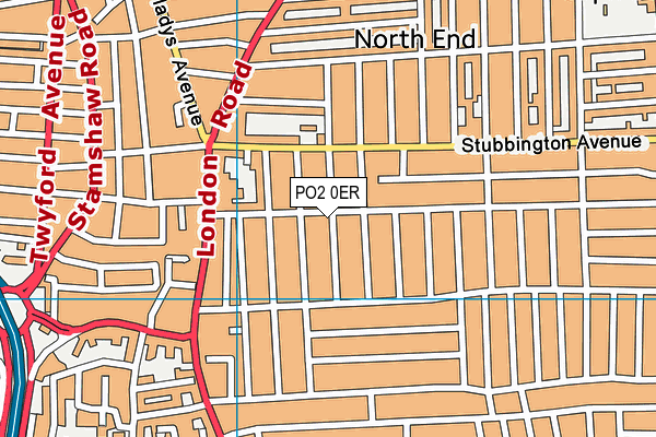 PO2 0ER map - OS VectorMap District (Ordnance Survey)