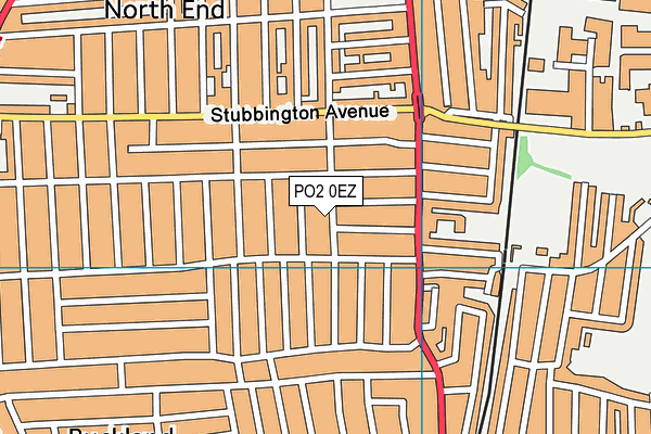 PO2 0EZ map - OS VectorMap District (Ordnance Survey)