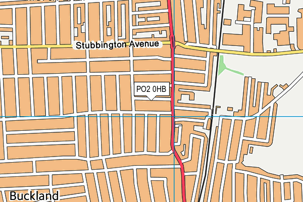 PO2 0HB map - OS VectorMap District (Ordnance Survey)
