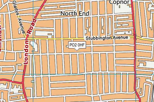 PO2 0HF map - OS VectorMap District (Ordnance Survey)