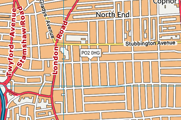 PO2 0HG map - OS VectorMap District (Ordnance Survey)