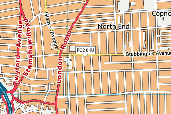 PO2 0HU map - OS VectorMap District (Ordnance Survey)