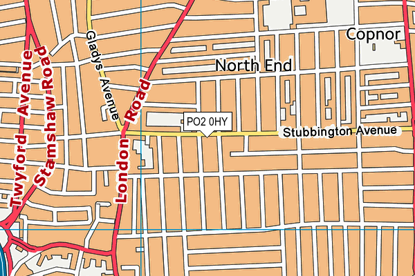 PO2 0HY map - OS VectorMap District (Ordnance Survey)