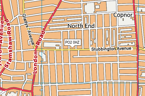 PO2 0HZ map - OS VectorMap District (Ordnance Survey)