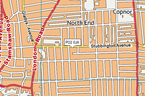 PO2 0JA map - OS VectorMap District (Ordnance Survey)