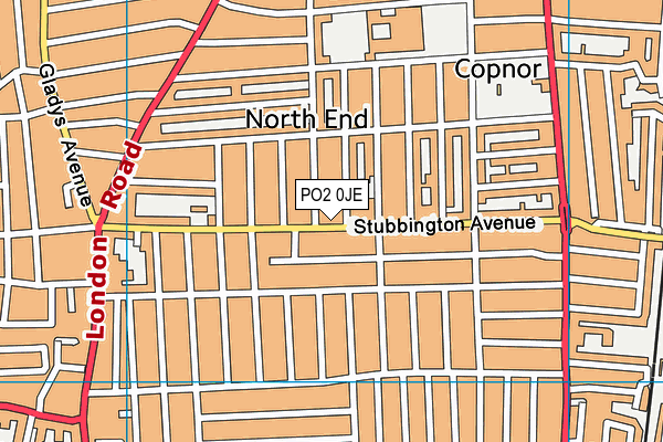 PO2 0JE map - OS VectorMap District (Ordnance Survey)