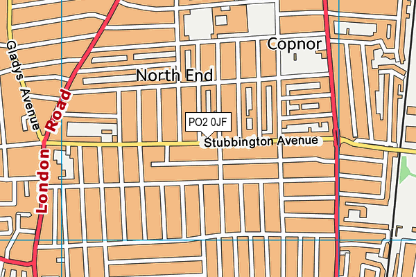 PO2 0JF map - OS VectorMap District (Ordnance Survey)