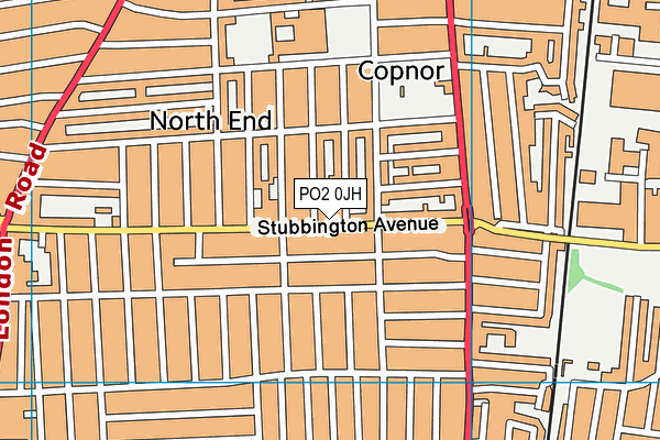 PO2 0JH map - OS VectorMap District (Ordnance Survey)